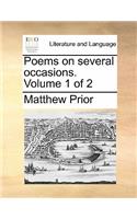 Poems on several occasions. Volume 1 of 2: (English)