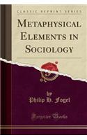 Metaphysical Elements in Sociology (Classic Reprint)