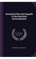 Hirtenbrief Über Die Eingriffe In Die Geistliche Gerichtsbarkeit
