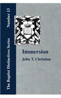 Immersion, The Act of Christian Baptism