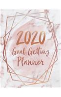 2020 Goal Getting Planner - The Best Is Get to Come - Rose Gold Marble