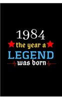1984 The Year A Legend Was Born: : Beautiful, Happy 36th Birthday Notebook, Diary, Logbook, Perfect Gift For 36 Year Old Men And Women