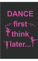 Ballerinas Ballet Notebook: Cool Dance Fitness Ballet Ballerina Notebook or Journal (6x9 inches) cream paper with 120 pages