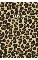 Elisha: Personalized Notebook - Leopard Print (Animal Pattern). Blank College Ruled (Lined) Journal for Notes, Journaling, Diary Writing. Wildlife Theme Des