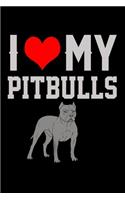 I heart my Pitbulls: 110 Game Sheets - Four in a Row Fun Blank Games - Soft Cover Book for Kids for Traveling & Summer Vacations - Mini Game - Clever Kids - 110 Lined pa