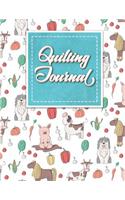 Quilting Journal: Quilt Journal Notebook, Quilt Pattern, Quilters Diary, Cute Farm Animals Cover