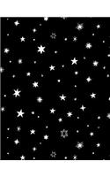 Star Notebook: Cute Journal Book Ruled Lined Page Paper For Teen Girl Women Princess Writing Diary Record Planner Note Pad School College Kawaii Black Sky Sparkle (3 Star Notebook)