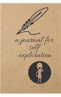 A Journal for Self Exploration: Blank Line Journal