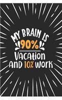 My Brain Is 90% Vacation and 10% Work