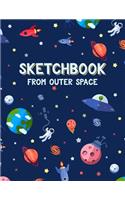 Sketchbook from Outer Space: Extra Large 8.5 x 11 (Blank)