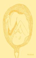 Notebook: Baby in Pregnant Mother - College Ruled Paper, 50 Sheets / 100 Pages, 7.44 X 9.69, Light Yellow