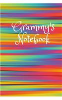 Grammy's Notebook: Cute Colorful 6x9 110 Pages Blank Narrow Lined Soft Cover Notebook Planner Composition Book