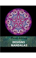 Pencils Coloring Designs Mandalas