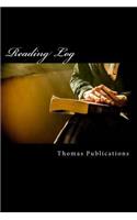 Reading Log: Includes Name of Book, Author, Date, Number of Pages, Comments (Bookshelf Theme)