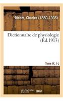 Dictionnaire de Physiologie. Tome IX. I-L: Défense Et Acquittement de l'Imprimeur A. Pihan de la Forest