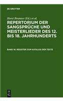 Register Zum Katalog Der Texte