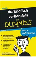 Auf Englisch verhandeln fur Dummies Das Pocketbuch
