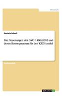 Die Neuerungen Der Gvo 1400/2002 Und Deren Konsequenzen Fur Den Kfz-Handel