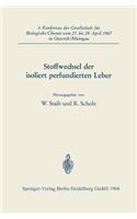 Stoffwechsel Der Isoliert Perfundierten Leber