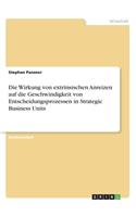 Die Wirkung von extrinsischen Anreizen auf die Geschwindigkeit von Entscheidungsprozessen in Strategic Business Units