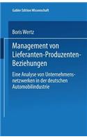 Management Von Lieferanten-Produzenten-Beziehungen