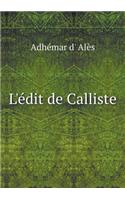 L'Édit de Calliste