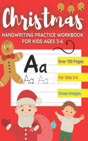 Christmas Handwriting Practice Workbook for Kids Ages 3-6