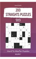 Straights Puzzles - 200 Hard to Master Puzzles 9x9 vol.7