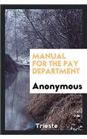Manual for the pay department