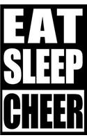 Eat Sleep Cheer Notebook for Cheerleaders
