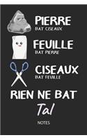Rien ne bat Tal - Notes: Noms Personnalisé Carnet de notes / Journal pour les filles et les femmes. Kawaii Pierre Feuille Ciseaux jeu de mots. Fournitures scolaires, premier