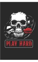 Play Hard: A5 Blanko - Notebook - Notizbuch - Taschenbuch - Journal - Tagebuch - Ein lustiges Geschenk für Freunde oder die Familie und die Besten Dartspieler 