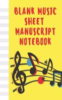 Blank Music Sheet Manuscript Notebook