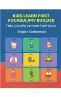 Kids Learn First Vocabulary Builder FULL COLORS Cartoons Flash Cards English Vietnamese