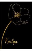 Kailyn: Personalized Writing Journal for Women - Elegant Black and Gold