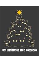 Cat Christmas Tree Notebook