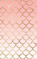 Mermaid Scales Notebook: Pink Ombre and Gold Glitter Mermaid Scales Lined Journal - Blank Notepad - Easter Basket Stuffer, Christmas or Birthday Gift for Girls Teens Women (
