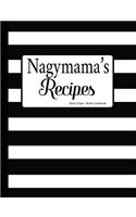 Nagymama's Recipes Black Stripe Blank Cookbook
