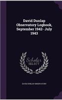 David Dunlap Observatory Logbook, September 1942- July 1943