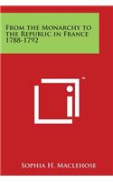 From the Monarchy to the Republic in France 1788-1792