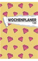 Wochenplaner Diamant Pastel Gelb: Eleganter Terminplaner I DIN A5 I 120 Seiten I Undatiert I Wochenkalender I Organizer für Schule, Uni und Büro(1 Kunstvolle Wochenplaner)