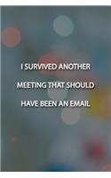 I SURVIVED ANOTHER MEETING THAT SHOULD HAVE BEEN AN EMAIL Notebook