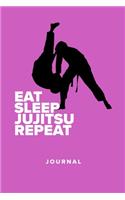 Eat Sleep JuJitsu Repeat - Journal: Blank College Ruled Gift Notebook
