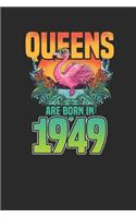 Queens Are Born In 1949: Graph Paper Notebook / Journal (6" X 9" - 5 Squares per inch - 120 Pages) - Birthday Gift Idea
