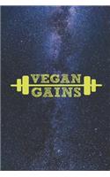 Vegain Gains - Vegan Fit Gym Trainer Workout Journal