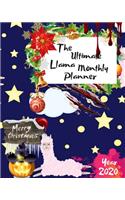 The Ultimate Merry Christmas Llama Monthly Planner Year 2020