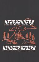 Mehrwandern Weniger Argern: Hiking Journal With Prompts To Write In, Trail Log Book, Hiker's Journal, Hiking Journal, Hiking Log Book, Hiking Gifts,