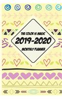 F4 Monthly Planner Cute Flower Cover