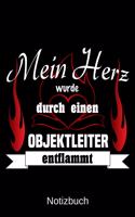 Mein Herz wurde durch einen Objektleiter entflammt: A5 Notizbuch - Liniert 120 Seiten - Geschenk/Geschenkidee zum Geburtstag - Weihnachten - Ostern - Vatertag - Muttertag - Namenstag