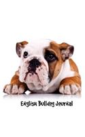 English Bulldog Journal: 8x10 inch dog notebook, college ruled composition book, 150 pages